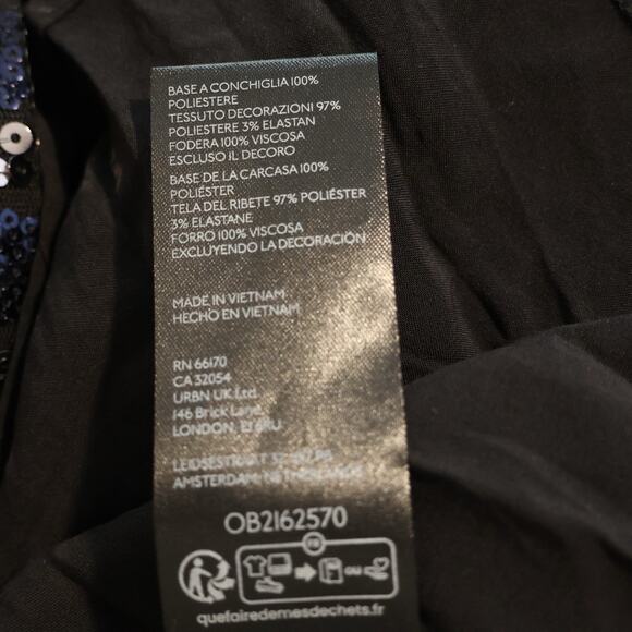 Maeve Sleeveless Sequin Stripe Midi Dress Size S - Picture 9 of 12